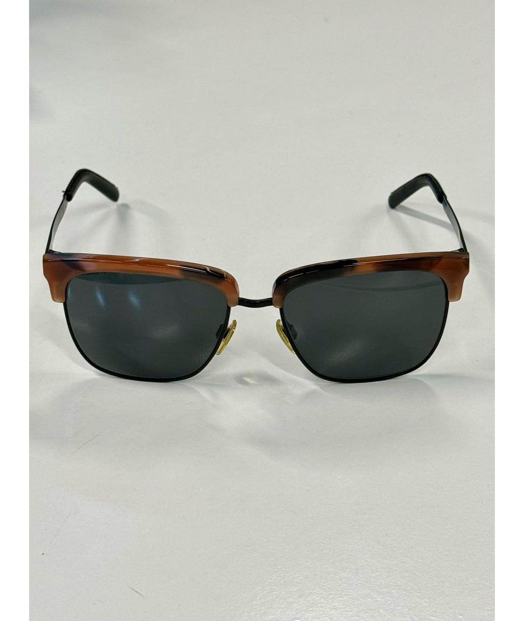BURBERRY Черные металлические солнцезащитные очки, фото 8