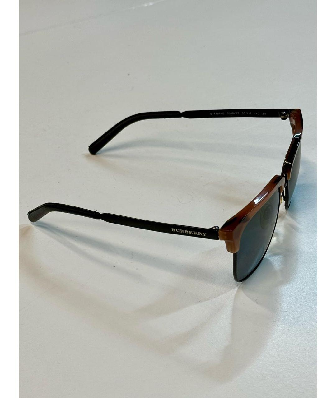 BURBERRY Черные металлические солнцезащитные очки, фото 2