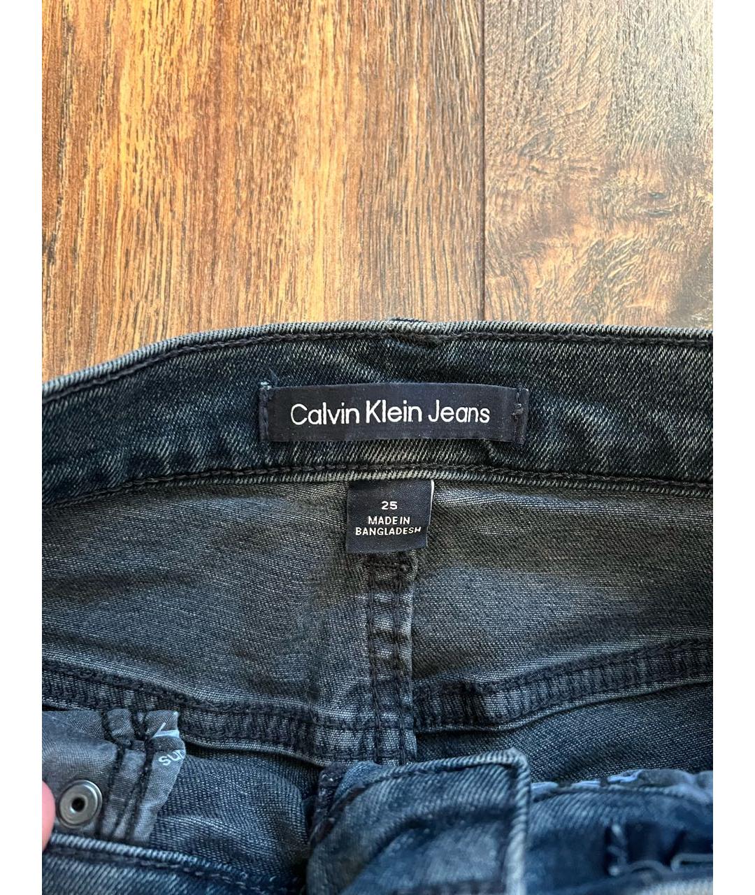 CALVIN KLEIN Синие хлопковые джинсы клеш, фото 4