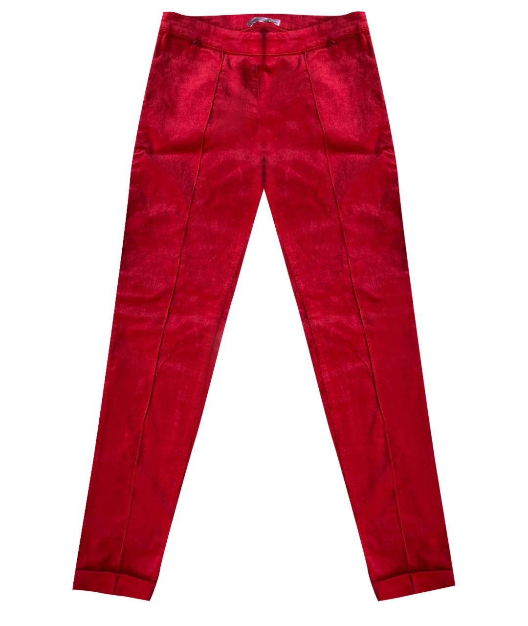 MISS BLUMARINE Красные хлопковые брюки и шорты, фото 1