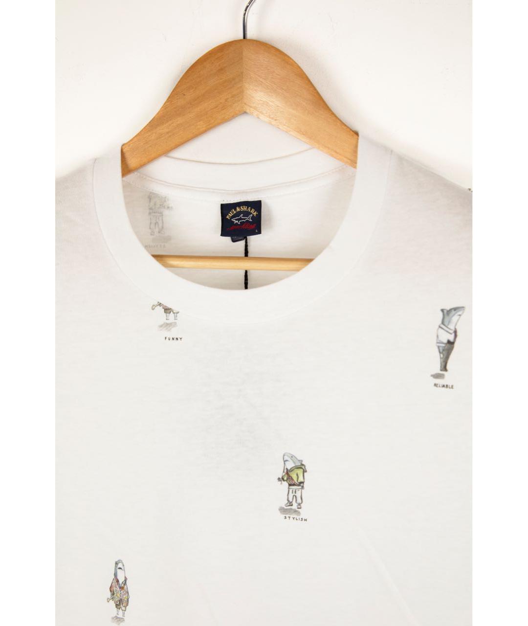 PAUL & SHARK Бежевая хлопковая футболка, фото 3