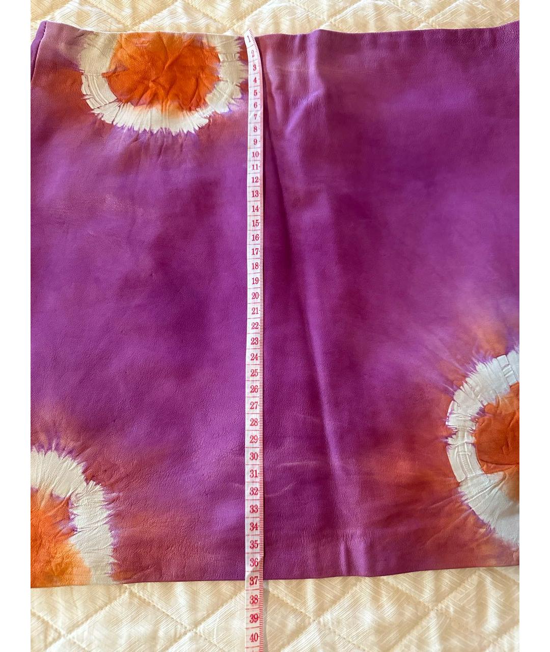 BLUMARINE Мульти кожаная юбка мини, фото 5
