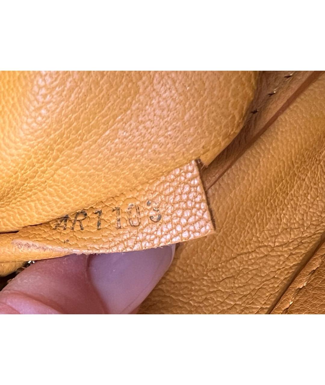 LOUIS VUITTON PRE-OWNED Горчичная сумка с короткими ручками из экзотической кожи, фото 7