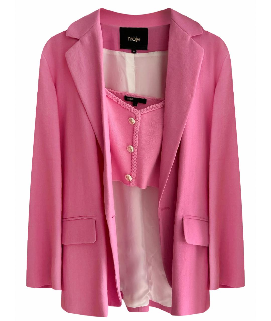 MAJE Розовый жакет/пиджак, фото 1