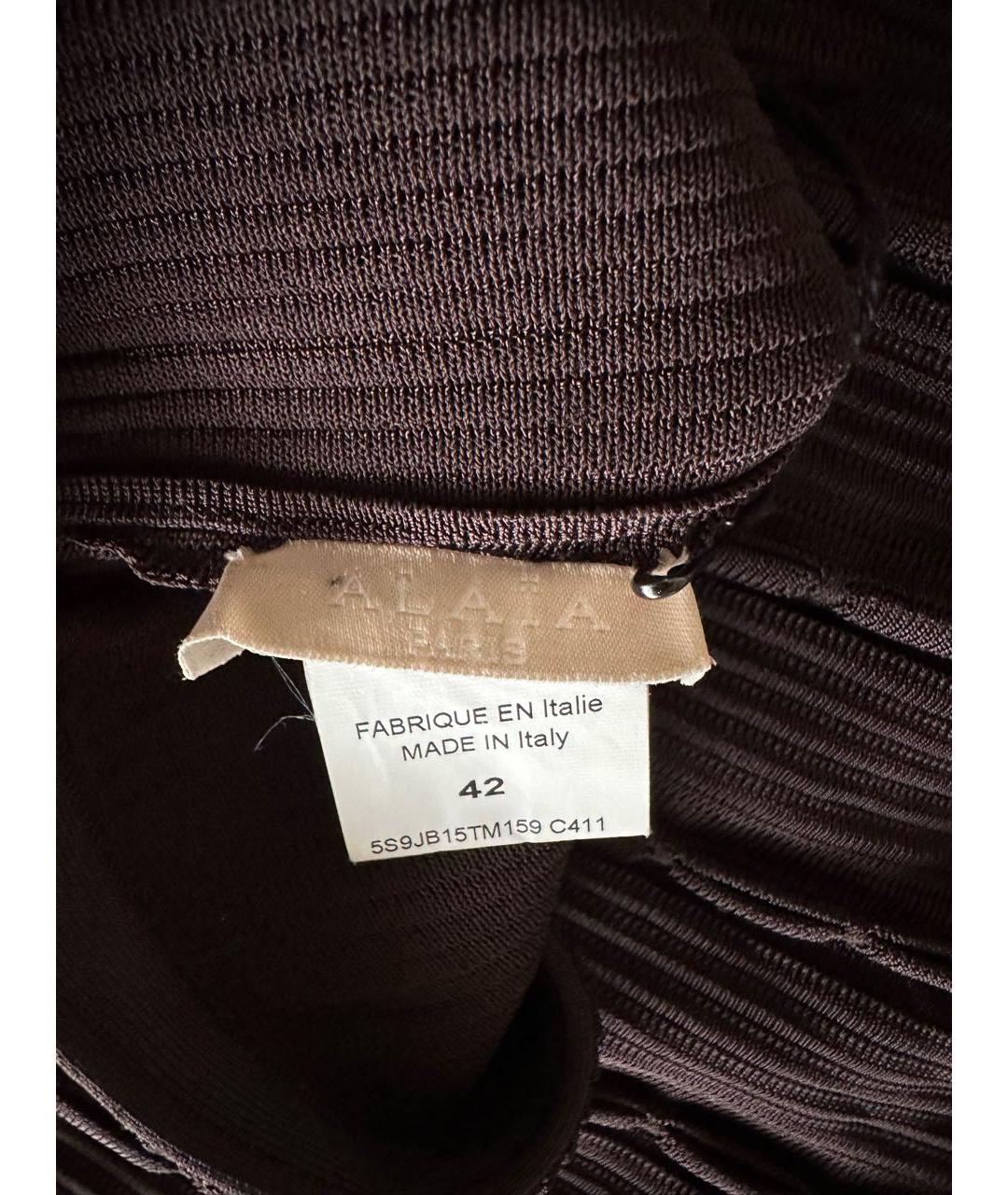ALAIA Коричневая вискозная юбка макси, фото 7