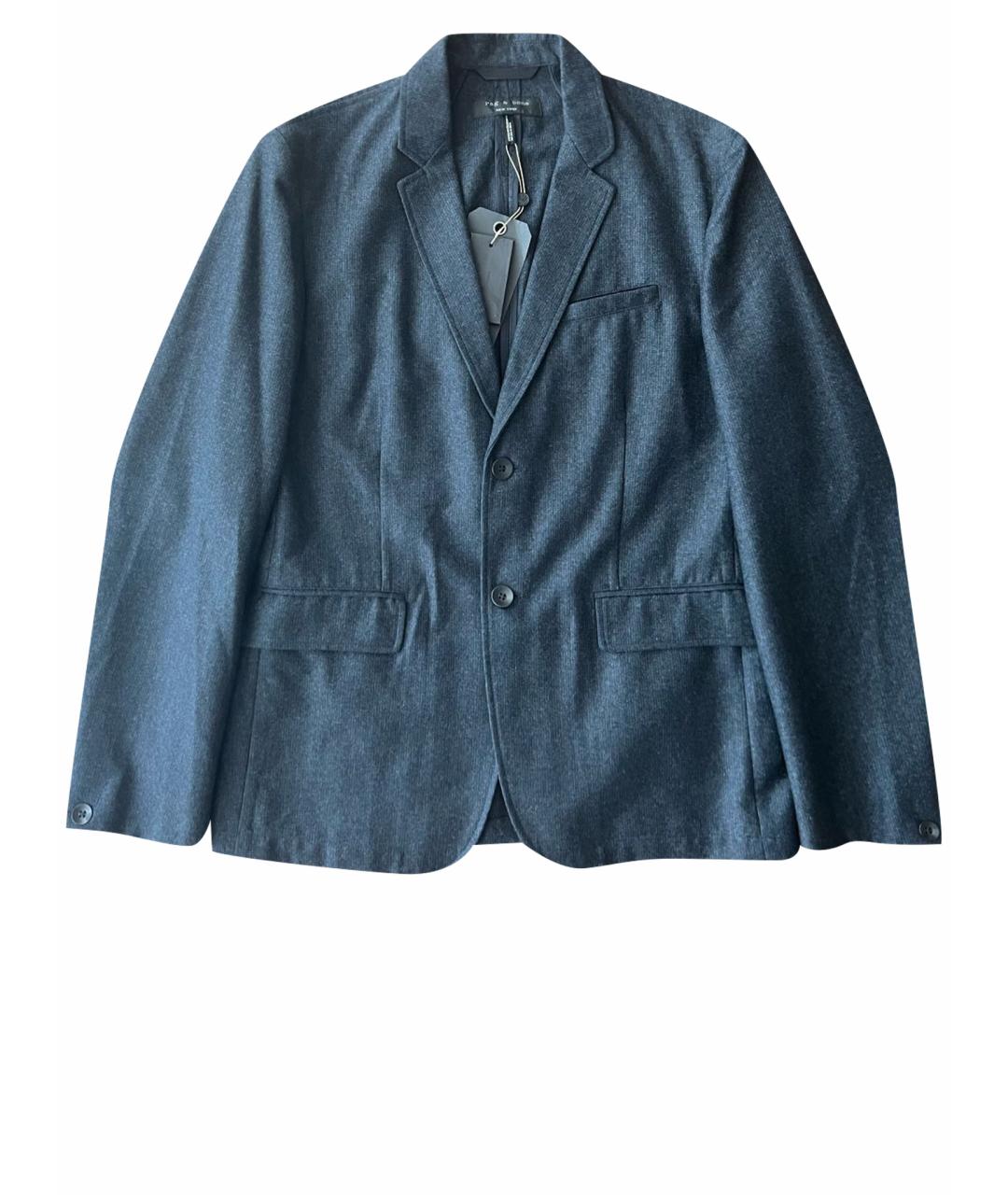 RAG&BONE Темно-синий шерстяной пиджак, фото 1