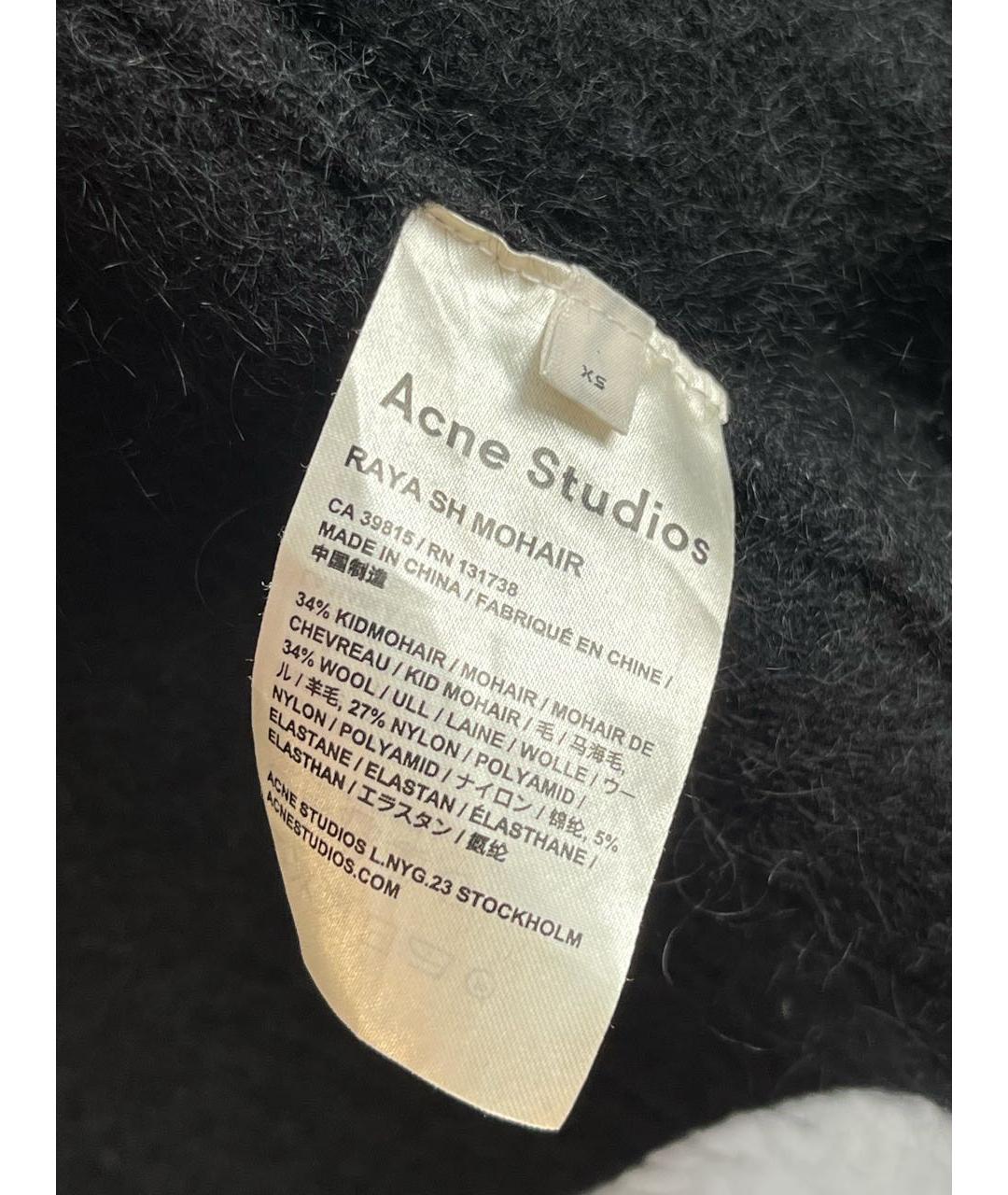 ACNE STUDIOS Черный шерстяной кардиган, фото 5