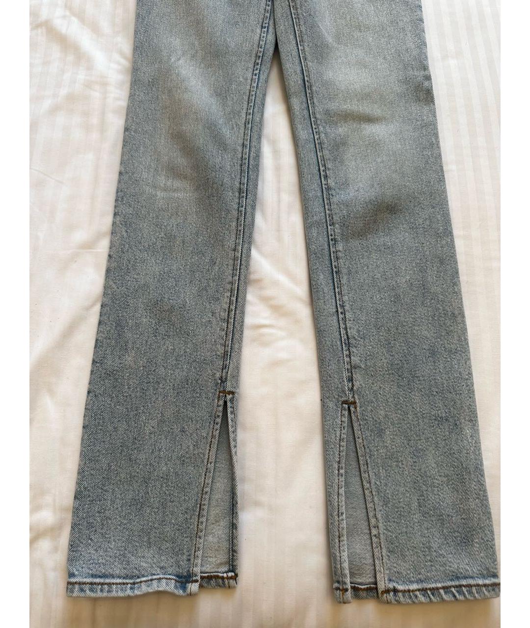ALEXANDER WANG Голубые хлопко-эластановые джинсы слим, фото 5