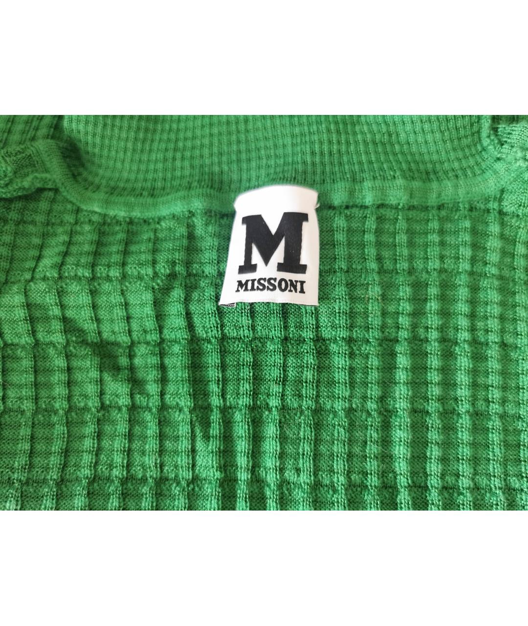 M MISSONI Зеленая шелковая водолазка, фото 3