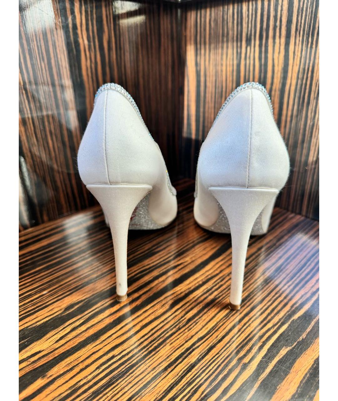 RENE CAOVILLA Белые текстильные туфли, фото 4