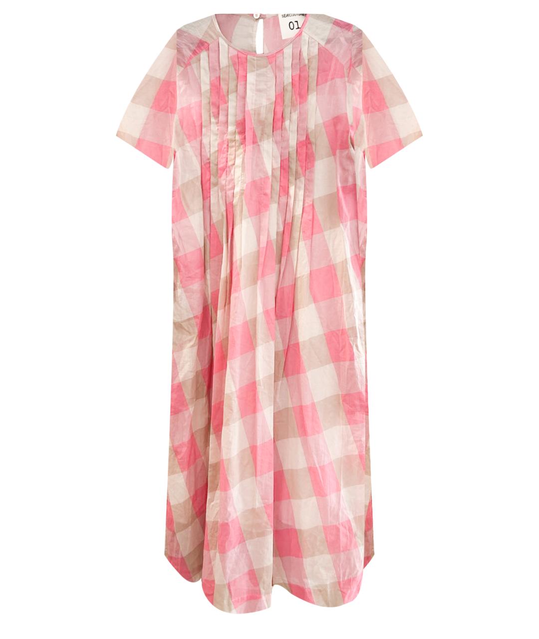 SEMICOUTURE Розовое хлопковое повседневное платье, фото 1