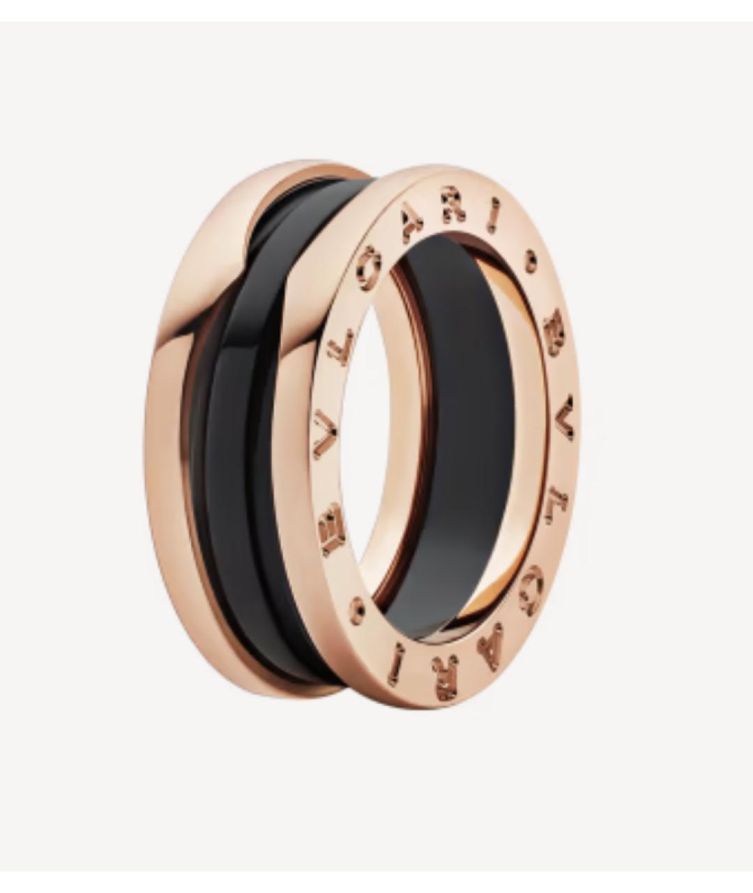 BVLGARI Черное кольцо из розового золота, фото 7