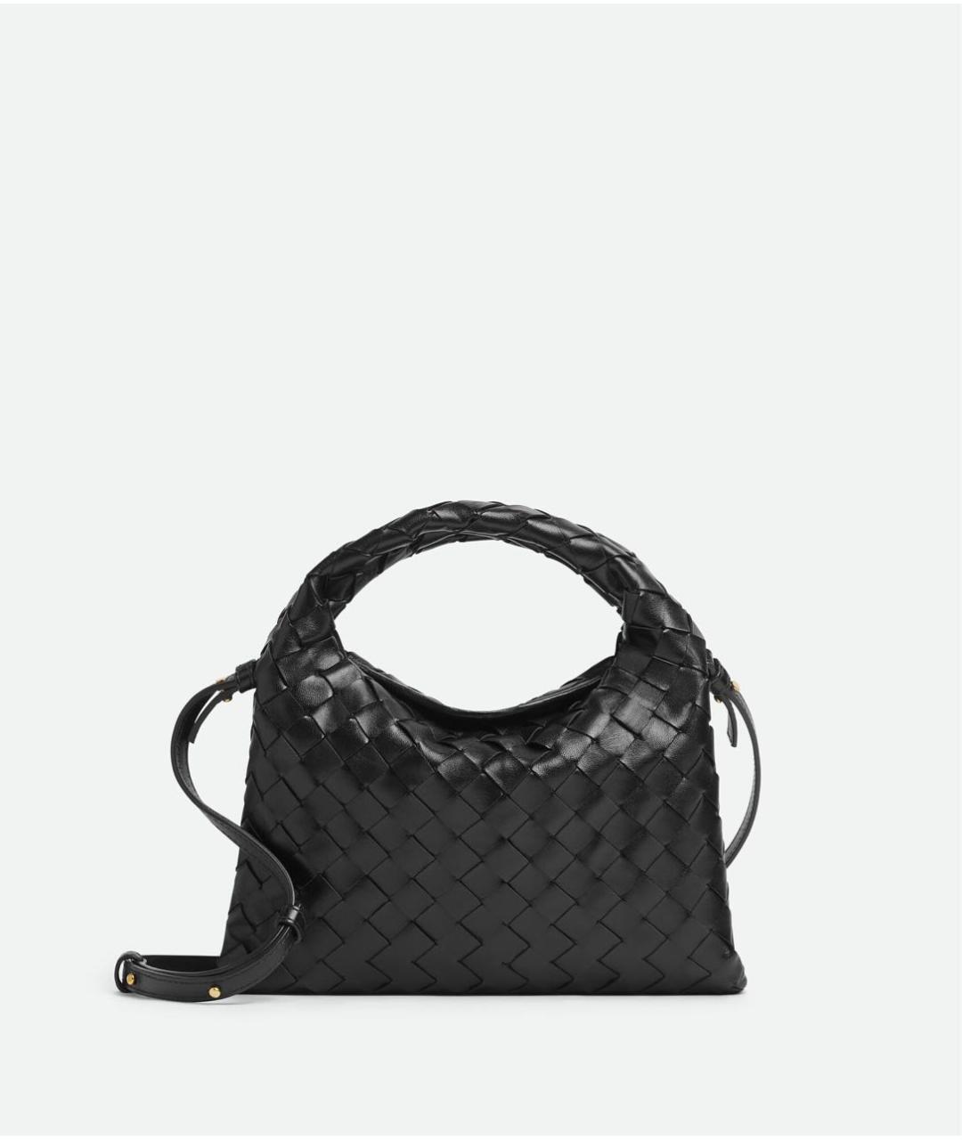 BOTTEGA VENETA Черная кожаная сумка через плечо, фото 6