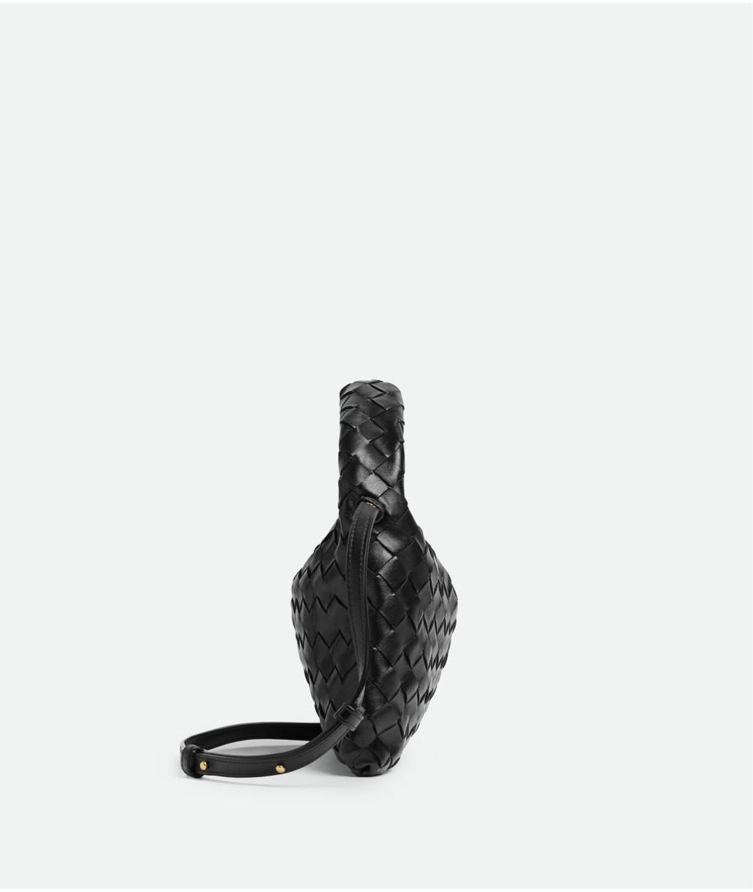 BOTTEGA VENETA Черная кожаная сумка через плечо, фото 2