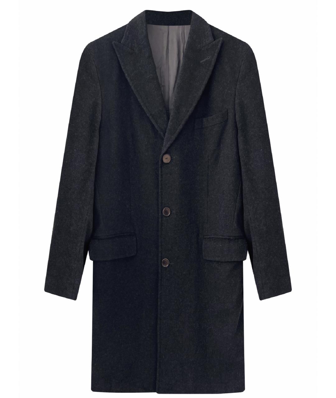 CERRUTI 1881 Черное шерстяное пальто, фото 1