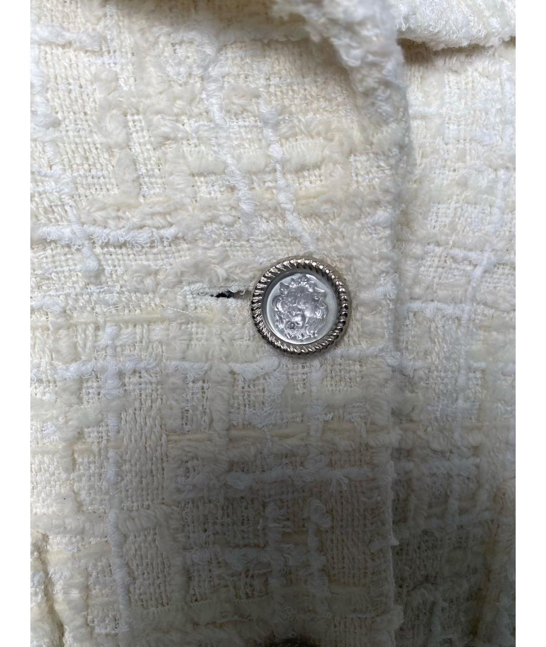 CHANEL Белый твидовый жакет/пиджак, фото 4