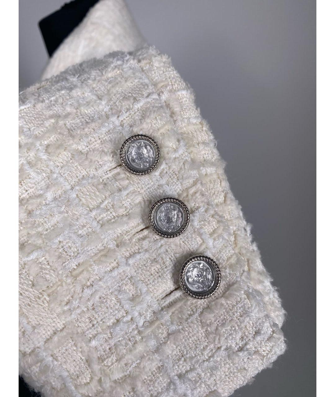 CHANEL Белый твидовый жакет/пиджак, фото 5