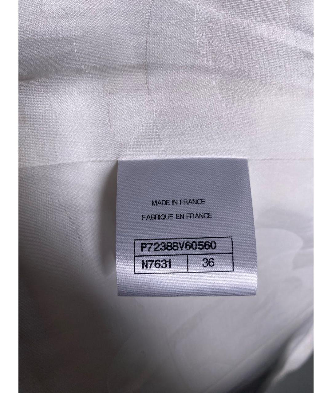 CHANEL Белый твидовый жакет/пиджак, фото 8