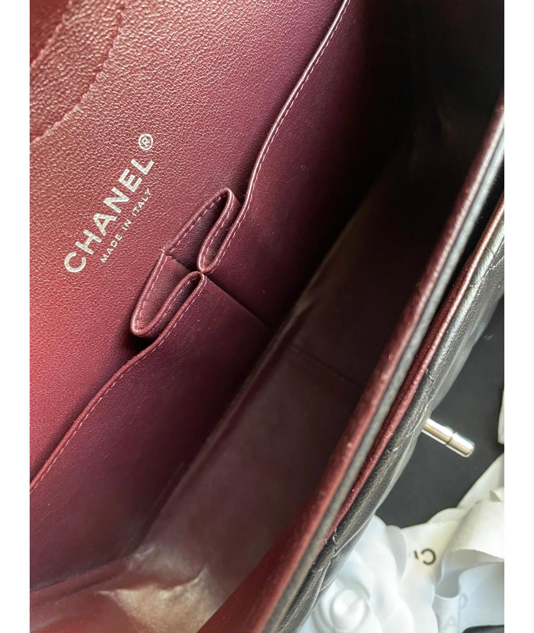 CHANEL Черная кожаная сумка через плечо, фото 6