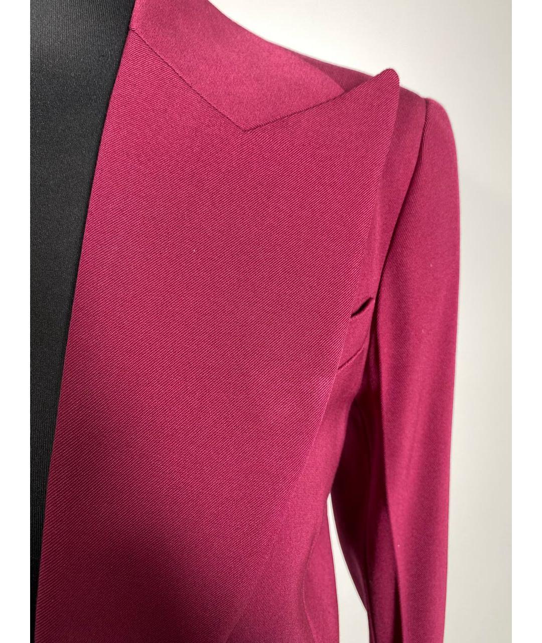 CELINE PRE-OWNED Бордовый шерстяной жакет/пиджак, фото 6