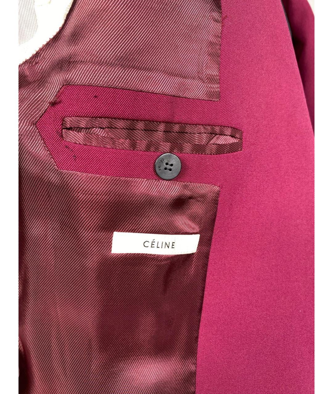 CELINE PRE-OWNED Бордовый шерстяной жакет/пиджак, фото 7