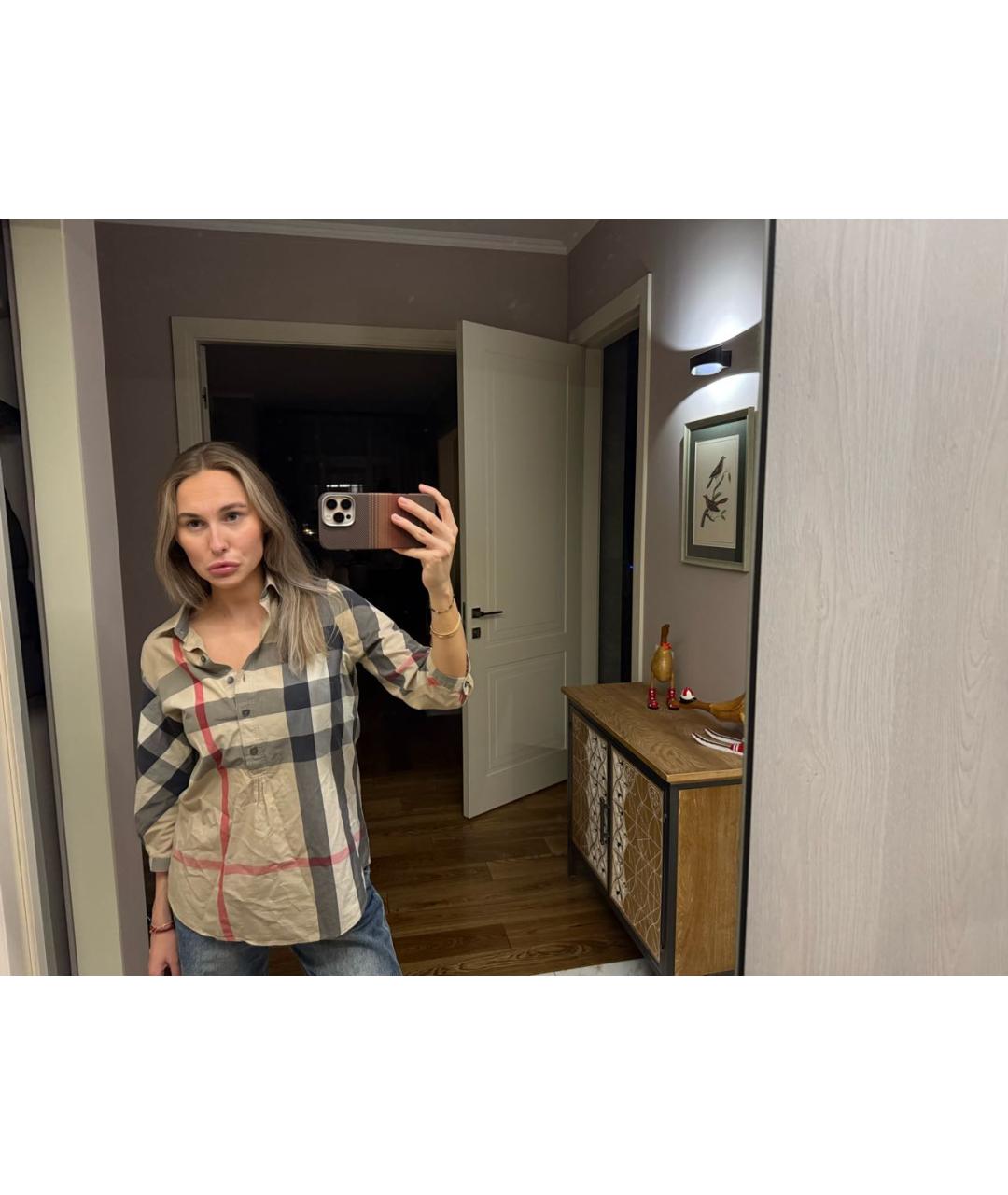 BURBERRY Мульти хлопковая рубашка, фото 5