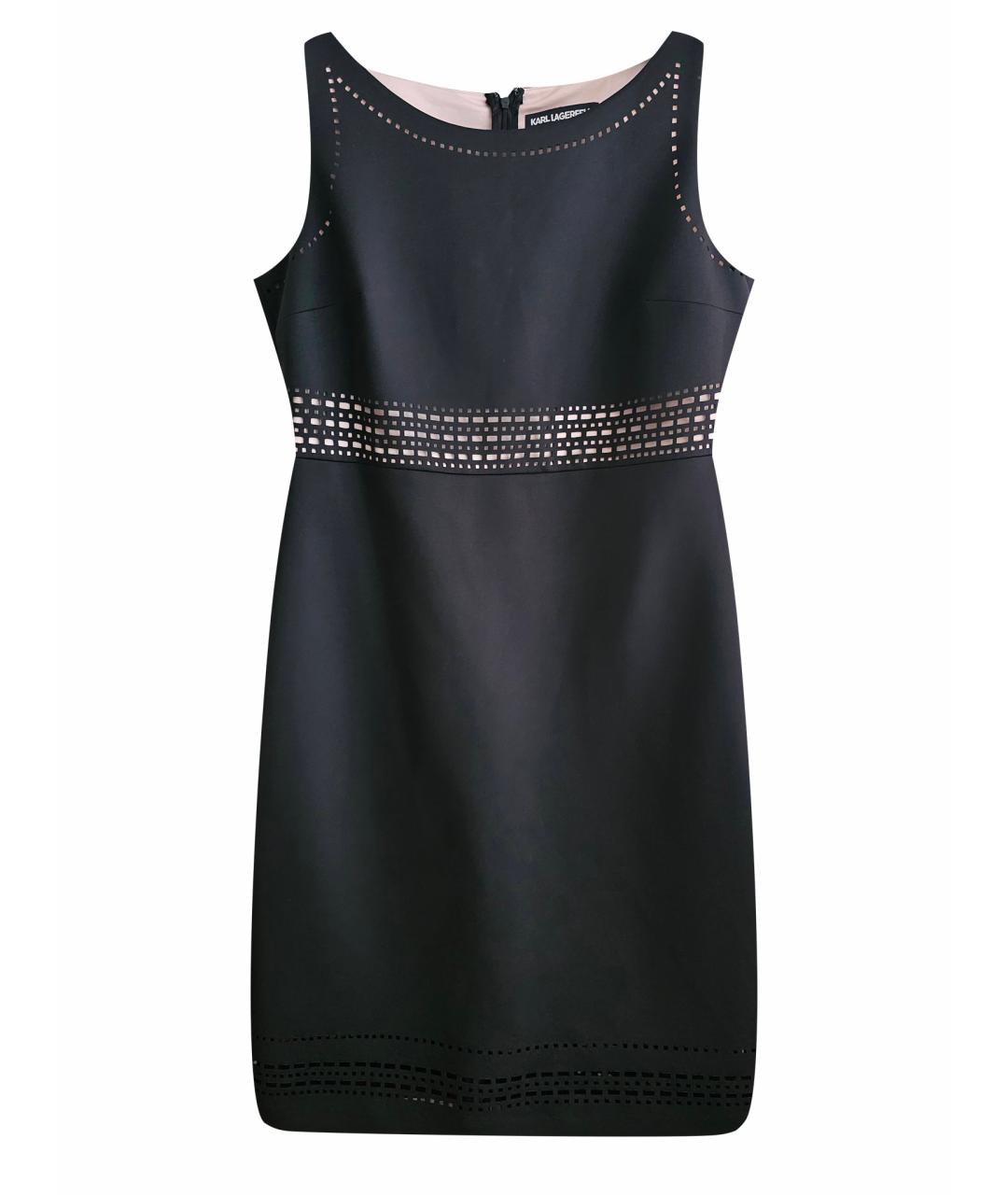 KARL LAGERFELD Черное полиэстеровое коктейльное платье, фото 1