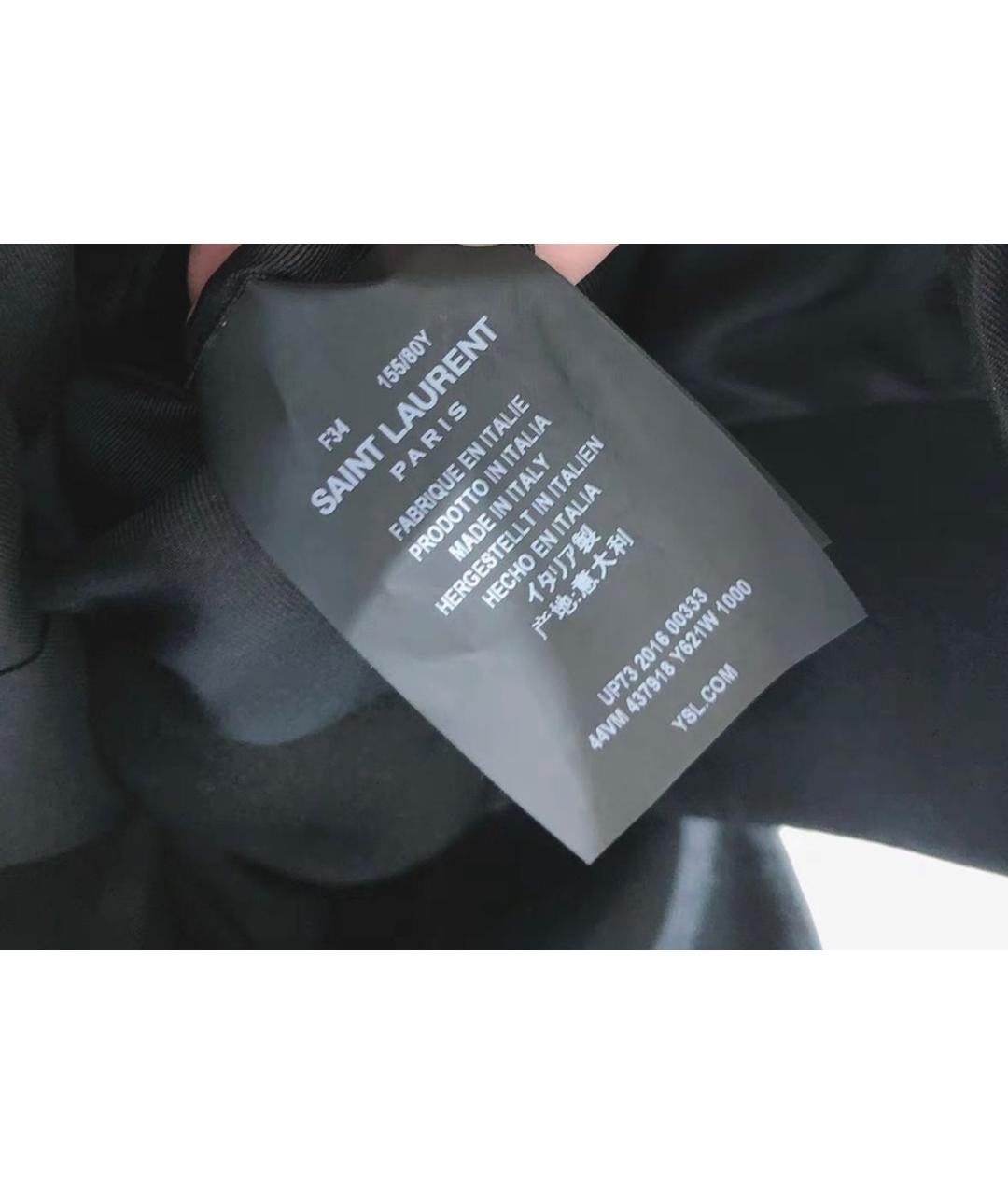 SAINT LAURENT Черный шелковый жакет/пиджак, фото 6