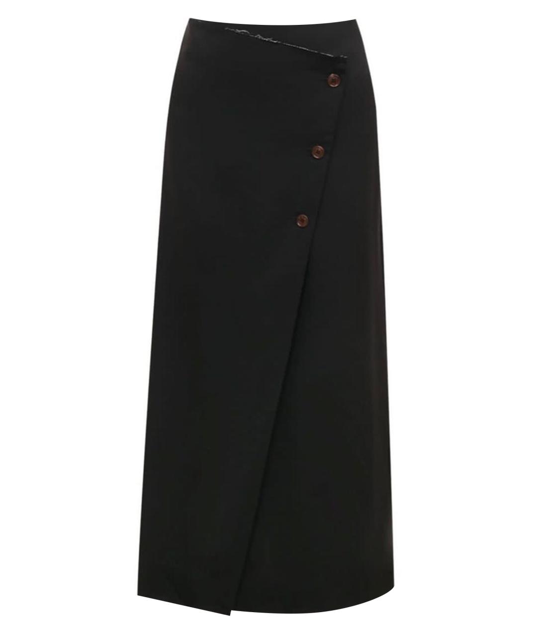 ERIKA CAVALLINI Черная шерстяная юбка миди, фото 1