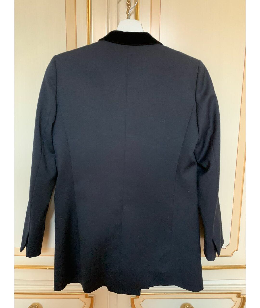 SANDRO Темно-синий шерстяной жакет/пиджак, фото 2
