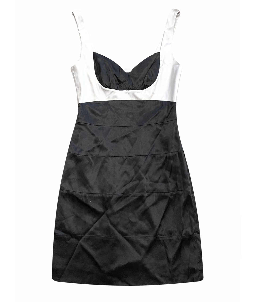 BCBG MAXAZRIA Черное атласное вечернее платье, фото 1