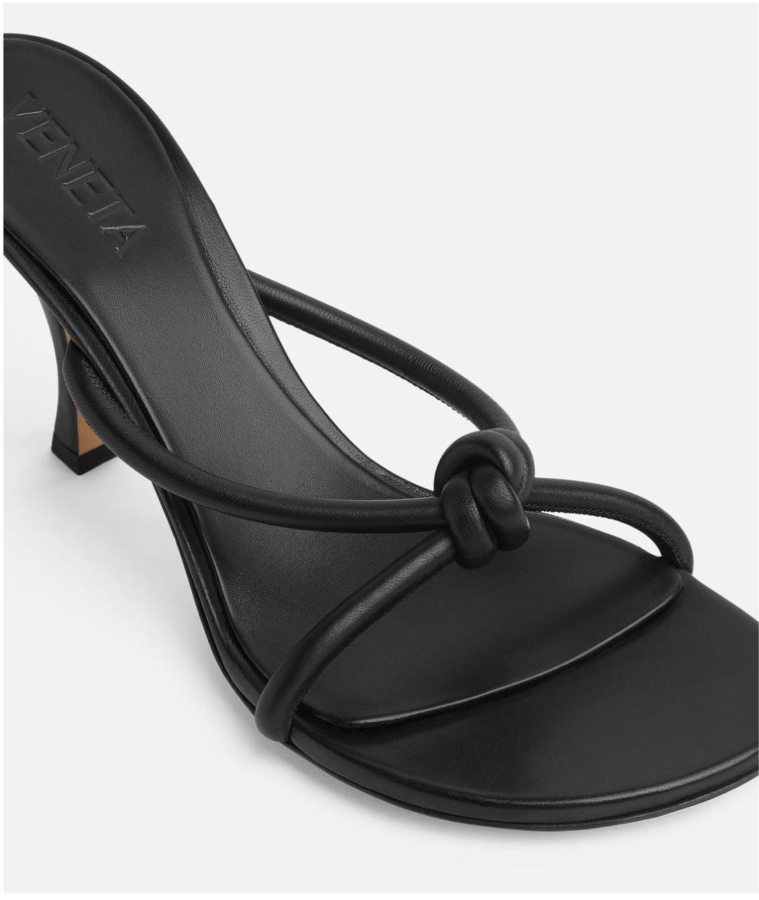 BOTTEGA VENETA Черные кожаные мюли, фото 3