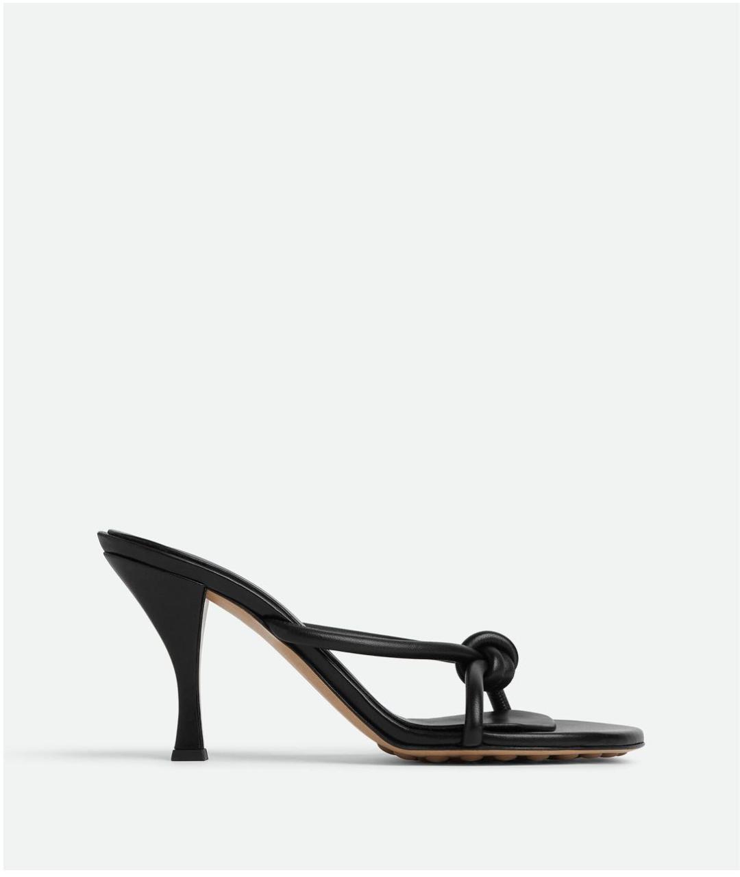 BOTTEGA VENETA Черные кожаные мюли, фото 7