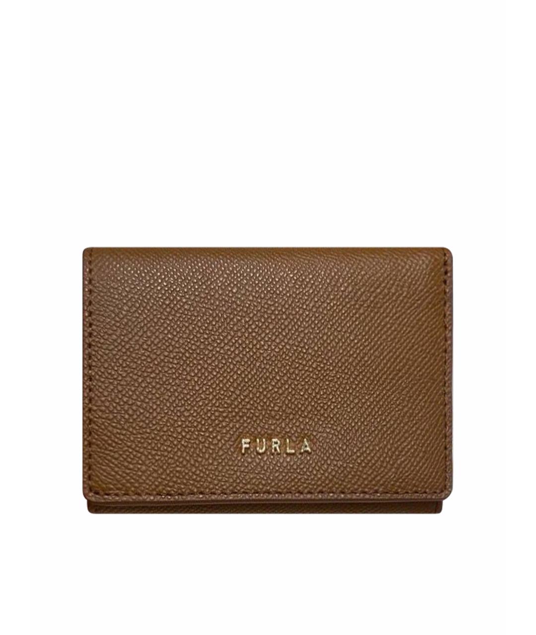 FURLA Коричневый кожаный кошелек, фото 1