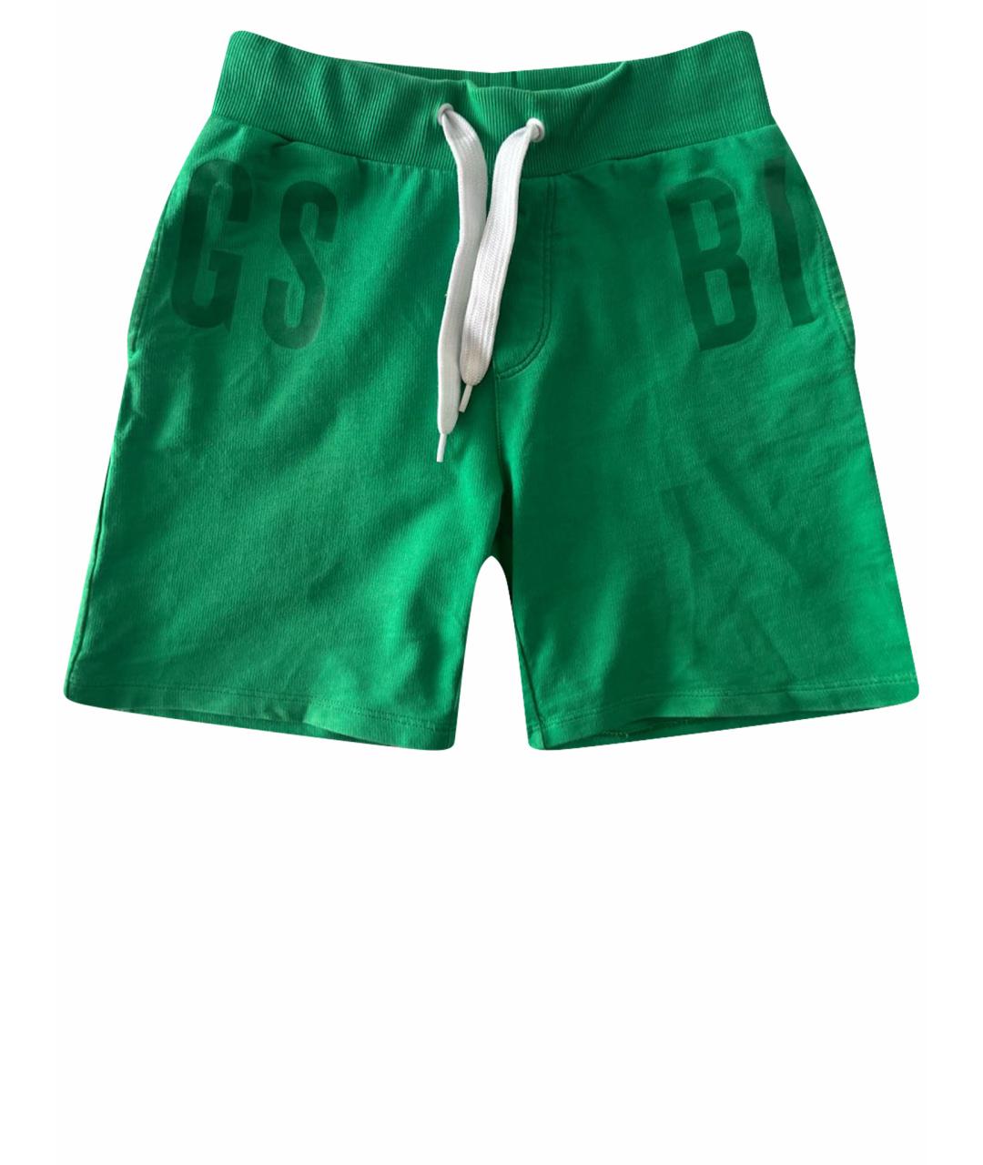 BIKKEMBERGS Зеленые хлопковые брюки и шорты, фото 1