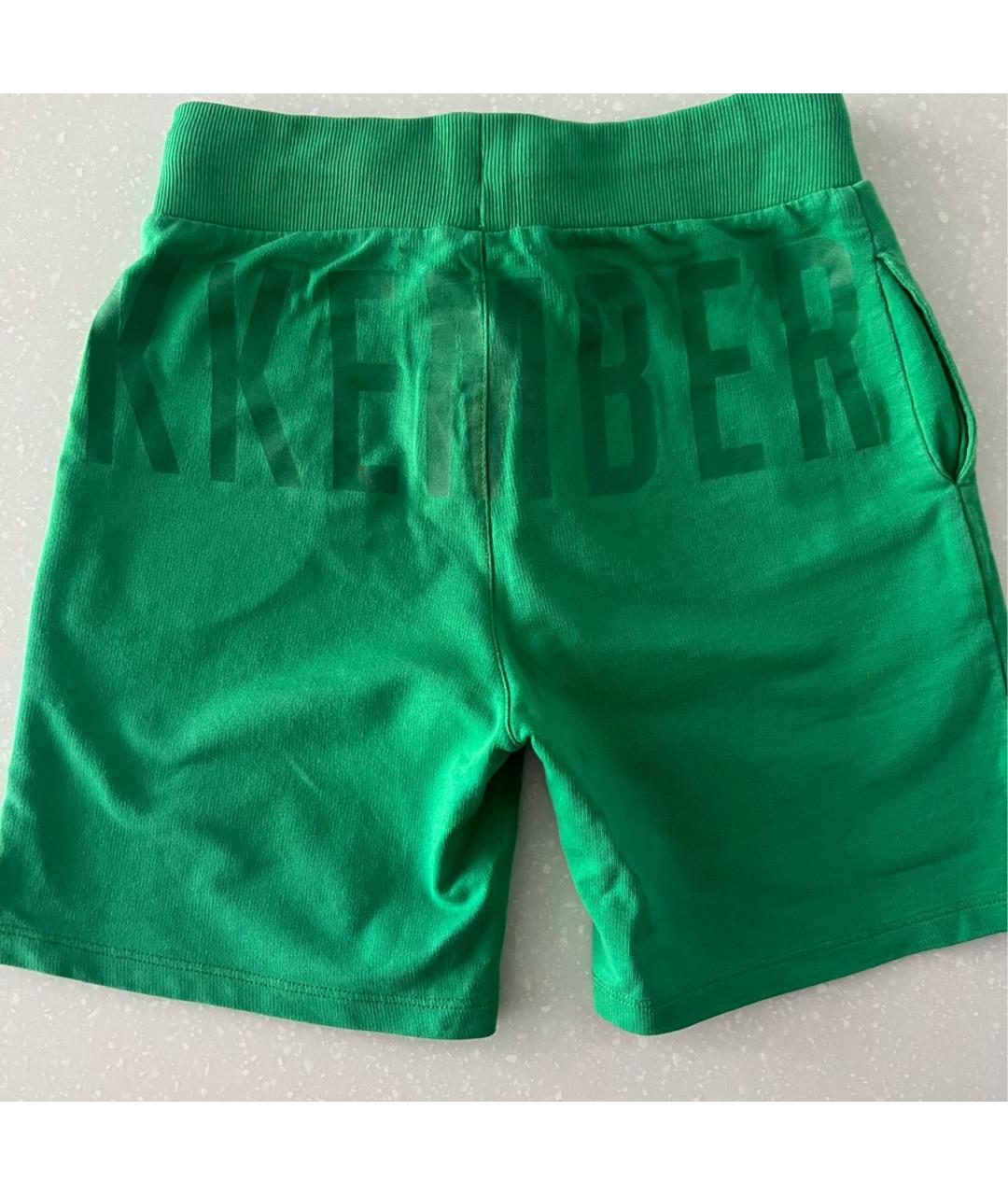 BIKKEMBERGS Зеленые хлопковые брюки и шорты, фото 8
