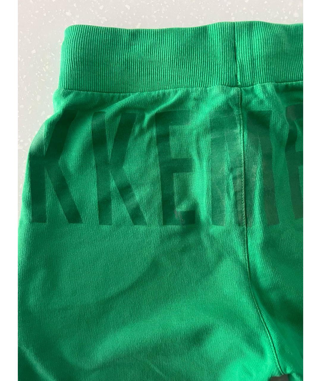 BIKKEMBERGS Зеленые хлопковые брюки и шорты, фото 6