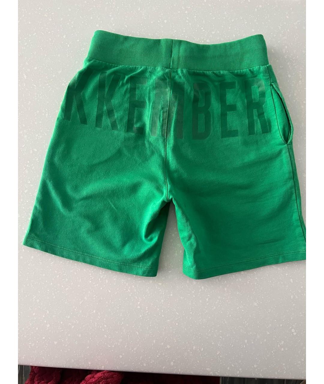 BIKKEMBERGS Зеленые хлопковые брюки и шорты, фото 2