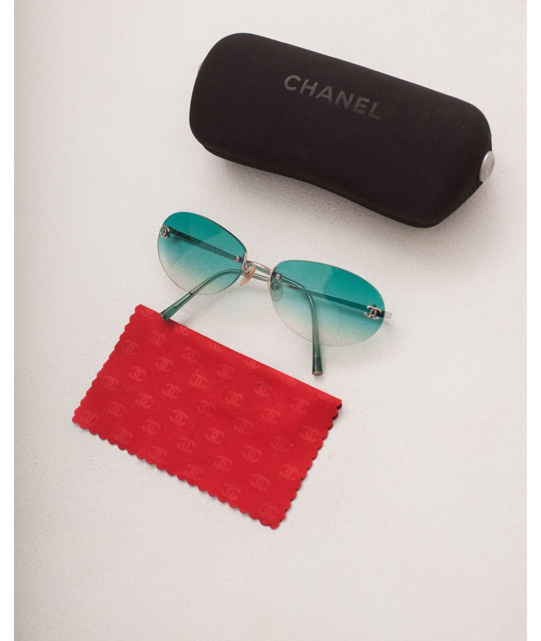 CHANEL Бирюзовые солнцезащитные очки, фото 8