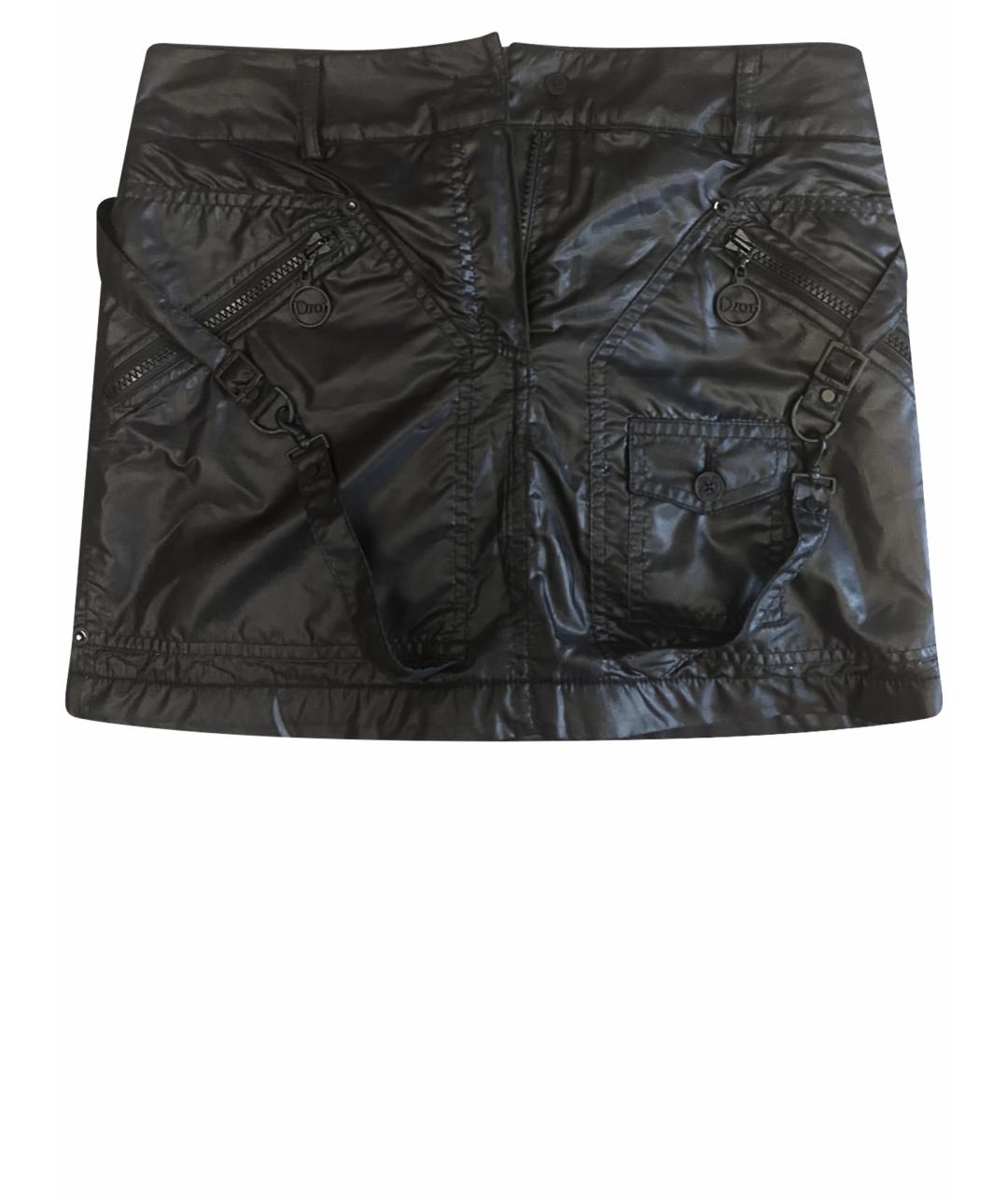 CHRISTIAN DIOR PRE-OWNED Черная полиэстеровая юбка мини, фото 1