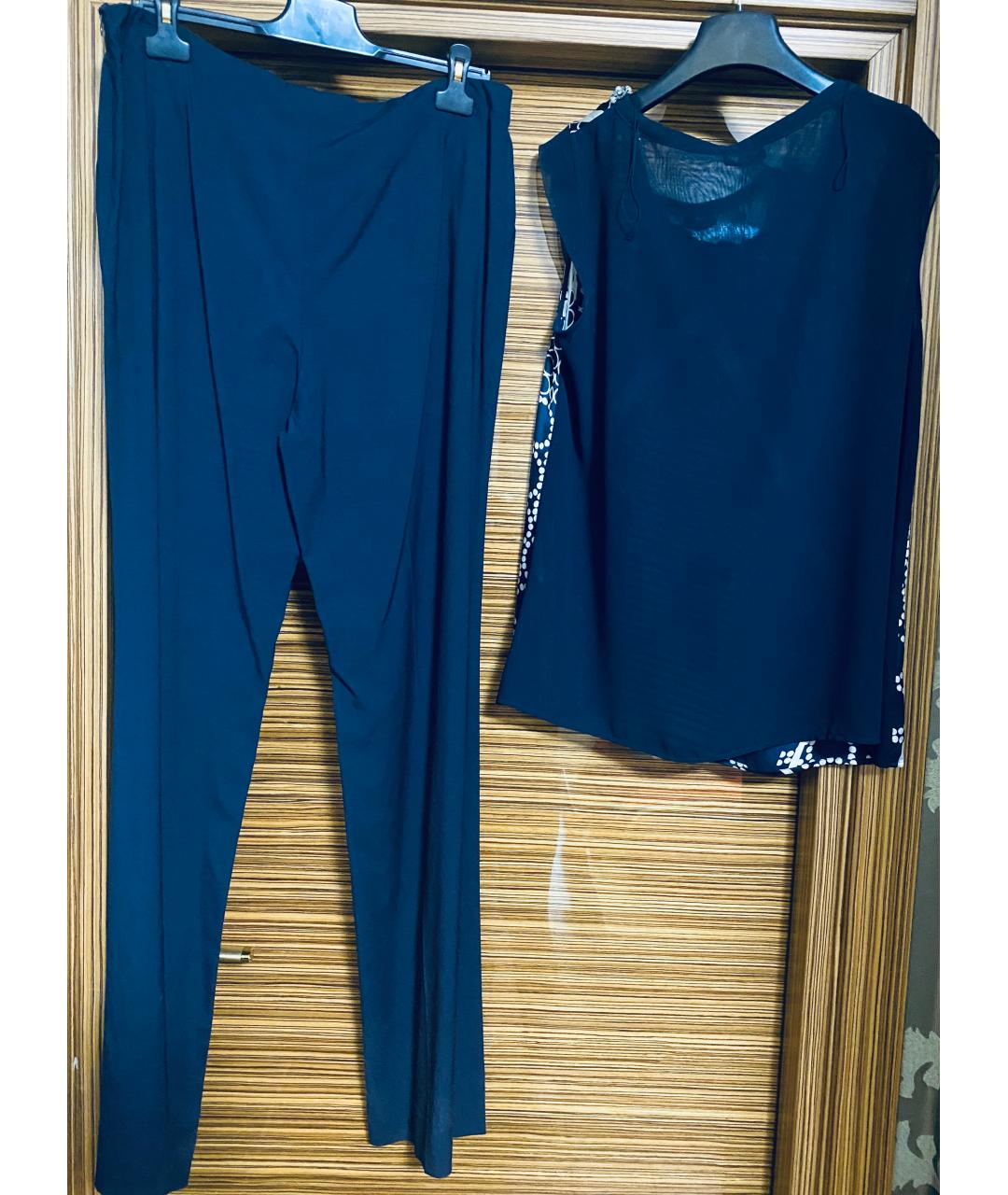 ESCADA Синий вискозный костюм с брюками, фото 2