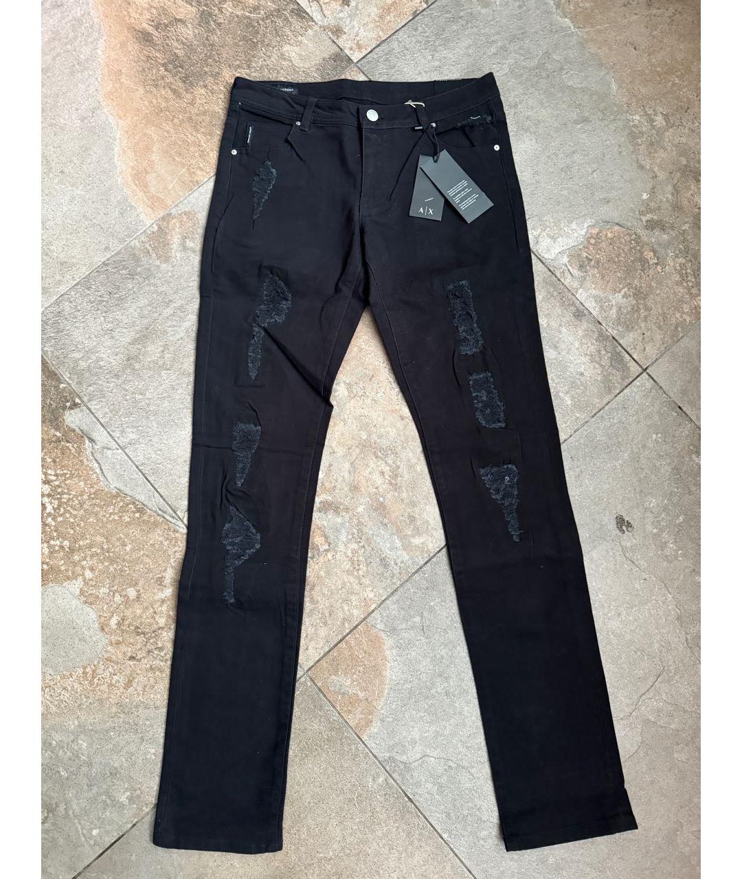 ARMANI EXCHANGE Черные хлопковые детские джинсы, фото 3