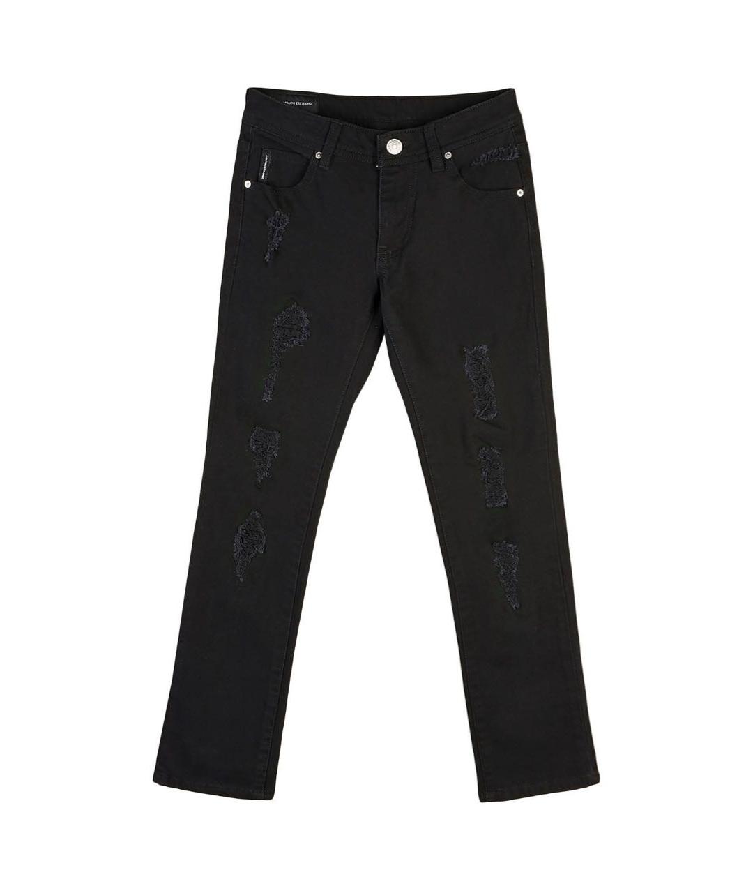 ARMANI EXCHANGE Черные хлопковые детские джинсы, фото 6