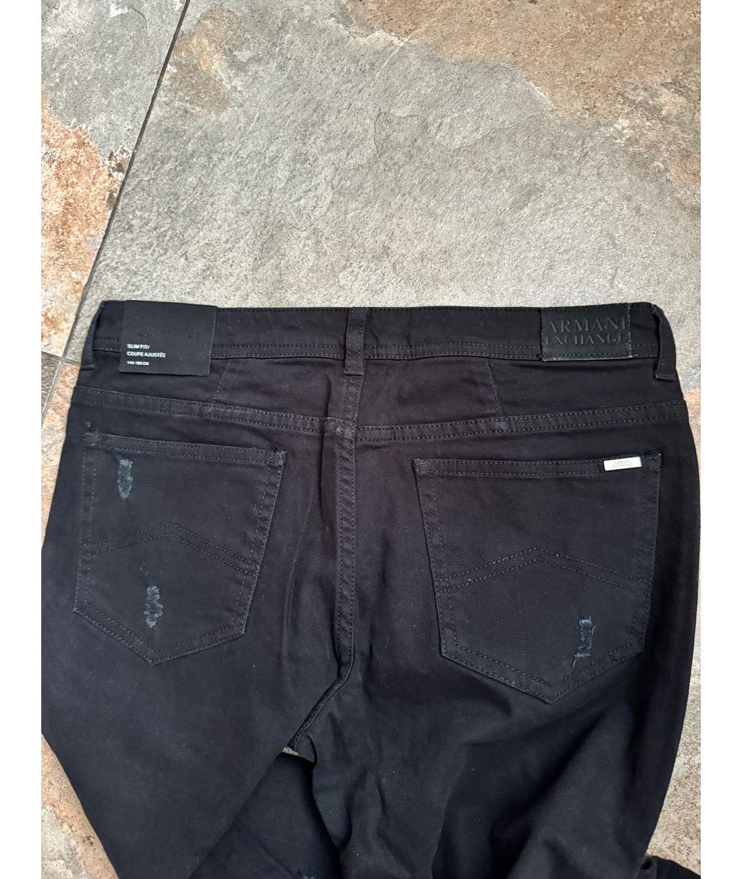 ARMANI EXCHANGE Черные хлопковые детские джинсы, фото 5