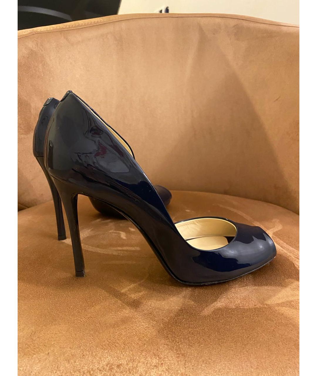 FABI Темно-синие туфли из лакированной кожи, фото 4