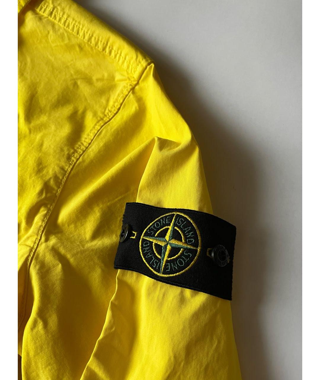 STONE ISLAND Желтая хлопковая кэжуал рубашка, фото 5