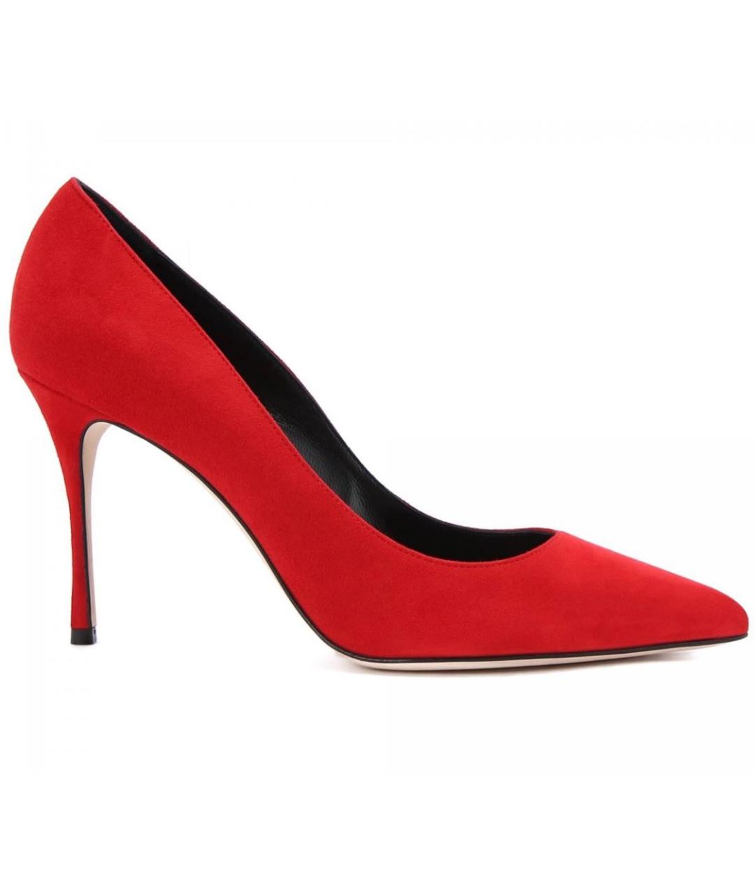 SERGIO ROSSI Красные замшевые туфли, фото 1