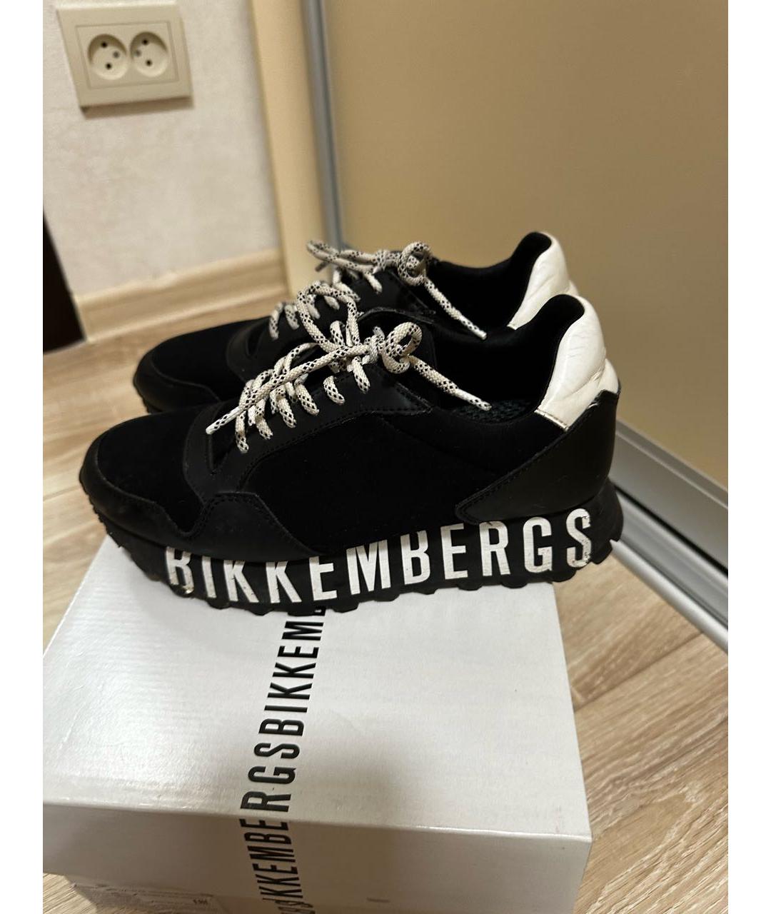 BIKKEMBERGS Черные кожаные кроссовки, фото 6