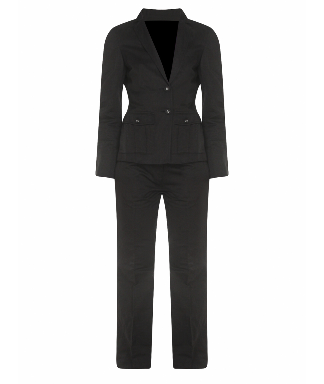 GIANFRANCO FERRE Черный хлопковый костюм с брюками, фото 1