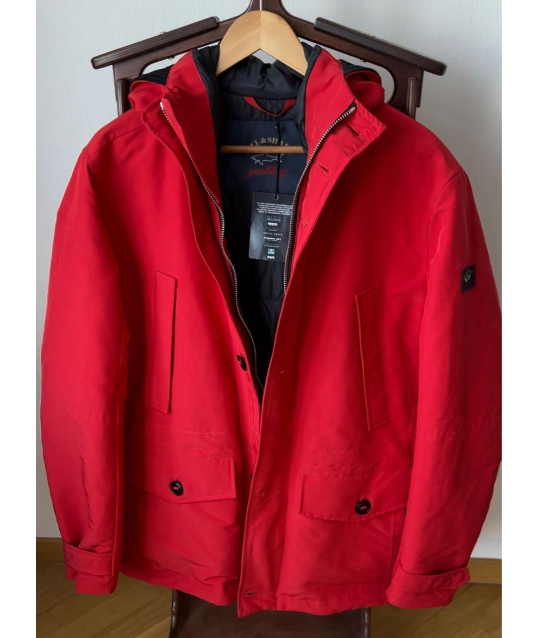 PAUL & SHARK Красная полиэстеровая куртка, фото 3